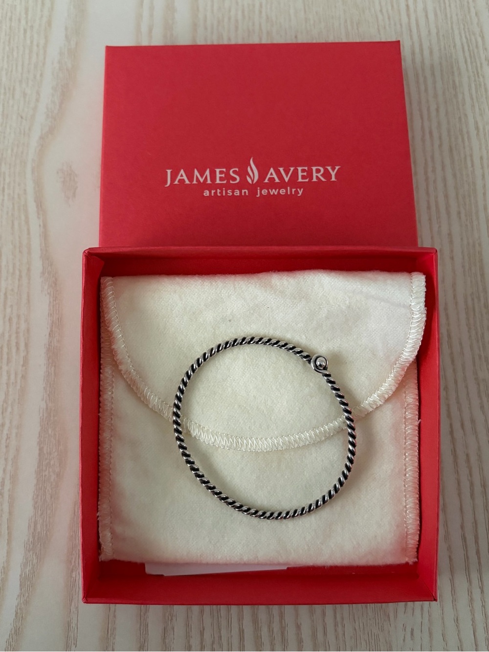 James Avery Silver Twisted Rope Bangle in Sterling Silver